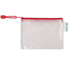 Afbeelding van etui Tarifold A6 175x125mm transparant rode rits