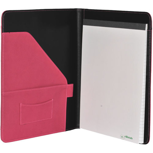 Afbeelding van schrijfmap Alassio A4 Messina leatherlook roze