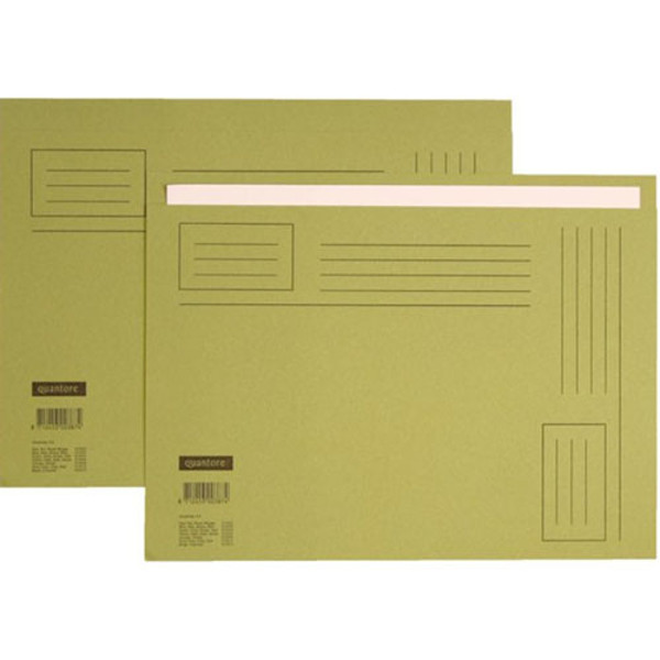 Afbeelding van vouwmap Quantore Folio ongelijke zijde 230gr 10stuks - groen