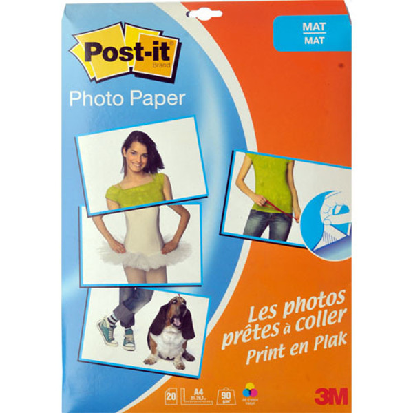 Afbeelding van fotopapier 3M Post-it  90gr A4        20vel mat