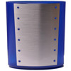 Afbeelding van pennenkoker Flash 11 cm hoog 1-vak aluminium / blauw