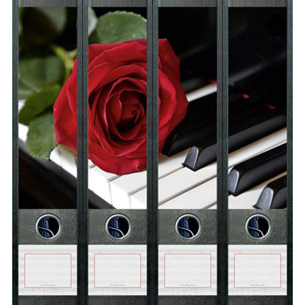 Afbeelding van ordnerrug File Art zelfklevend 4stuks 60x210mm piano