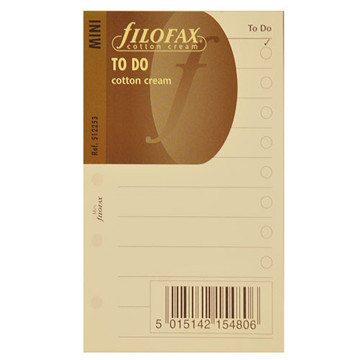 Afbeeldingen van Filofax Mini to do cotton cream papier