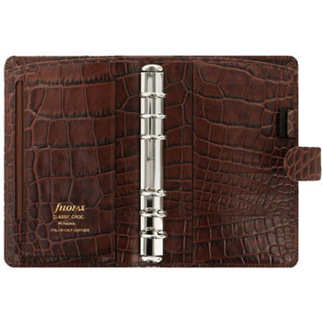 filofax Personal  Classic Croc chestnut