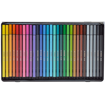 viltstift Stabilo pen 68 1.0mm  - 30 kleuren roletui