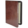 Afbeelding van schrijfmap Luigi Raphael A4 buffelleer bruin + rits