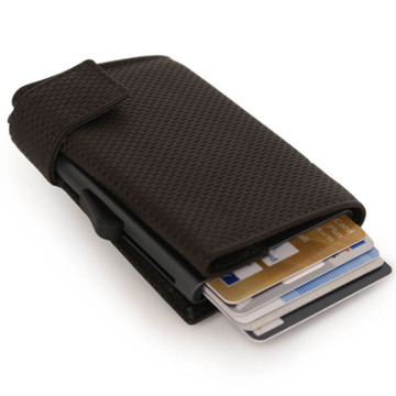 Afbeeldingen van SecWal creditcardhouder met rits Osaka brown