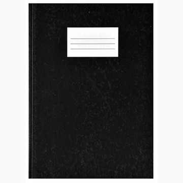 schrift A4 Qbasic gelijnd   80vel harde kaft blauw / rood / zwart
