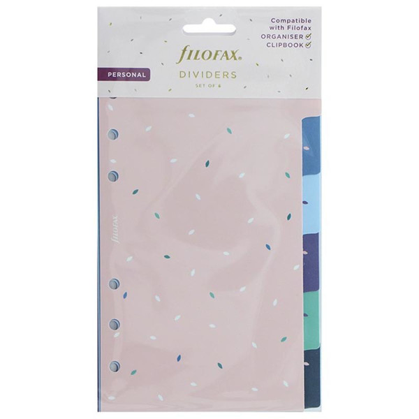 Afbeelding van Filofax Personal index 6-tabs Garden assorti coloured