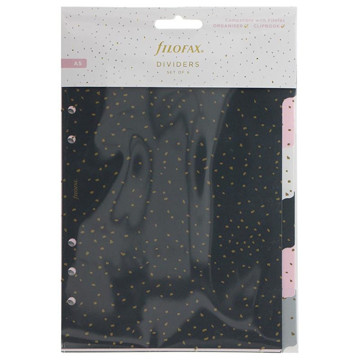 Afbeeldingen van Filofax A5 index 6-tabs Confetti assorti coloured