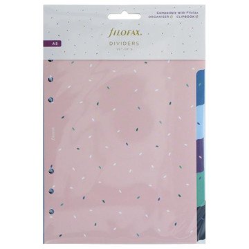 Afbeeldingen van Filofax A5 index 6-tabs Garden assorti coloured