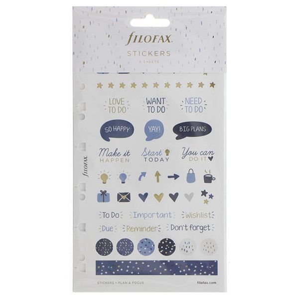 Afbeelding van Filofax Multi-fit Stickers Indigo 6vel