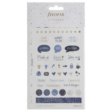 Afbeeldingen van Filofax Multi-fit Stickers Indigo 6vel