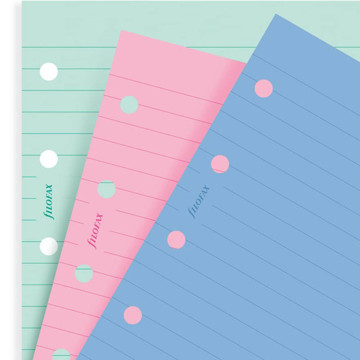 Afbeeldingen van filofax Personal gelijnd diverse kleuren fashion 30vel