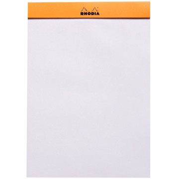 schrijfblok Rhodia No.19 A4+ blanco wit papier 80vel 80gr 
