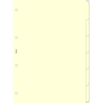 filofax A4 index 6 tabs creme