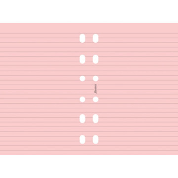 Filofax Pocket gelijnd papier roze