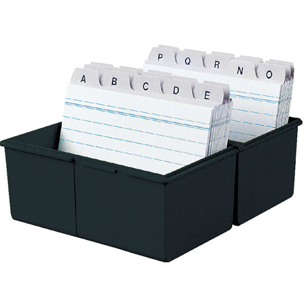 kaartenbak Han plastic A5 zwart