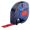 lettertape Dymo Letratag 91203 plastic 12mm x 4m rood