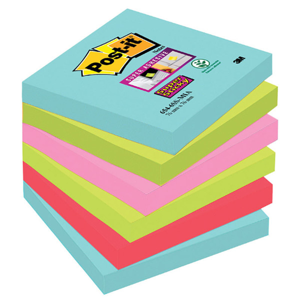 memoblok 3M Post-it  76x76mm 654-SSMA Super Sticky Miami