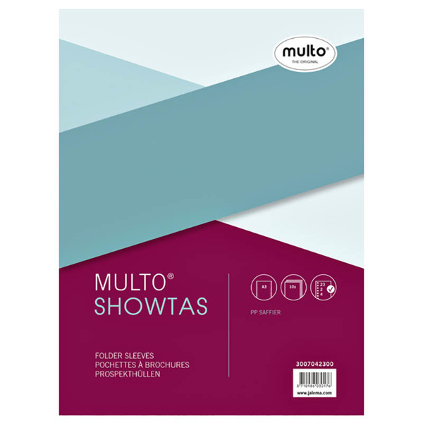 showtas Multo    A3 23-gaats 0.08mm nerf  10stuks - dwars / landscape