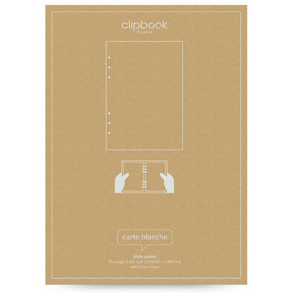 notitieboek Filofax Clipbook A5  interieur plain pages