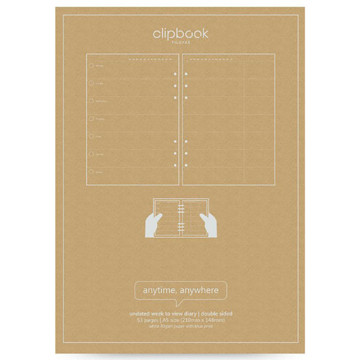notitieboek Filofax Clipbook A5  interieur undated week to view