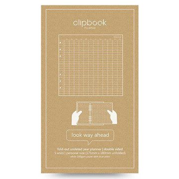 notitieboek Filofax Clipbook Personal  interieur undated year planner