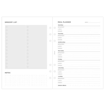 Filofax A5  interieur Meal Planner