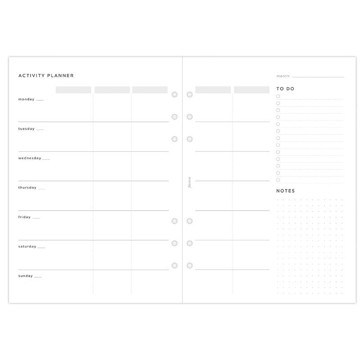 Filofax A5  interieur Activity Planner