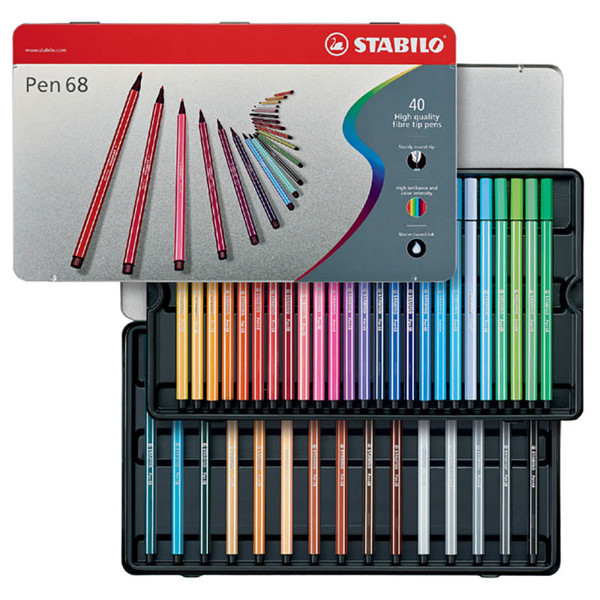 viltstift Stabilo pen 68 1.0mm  - 40 kleuren