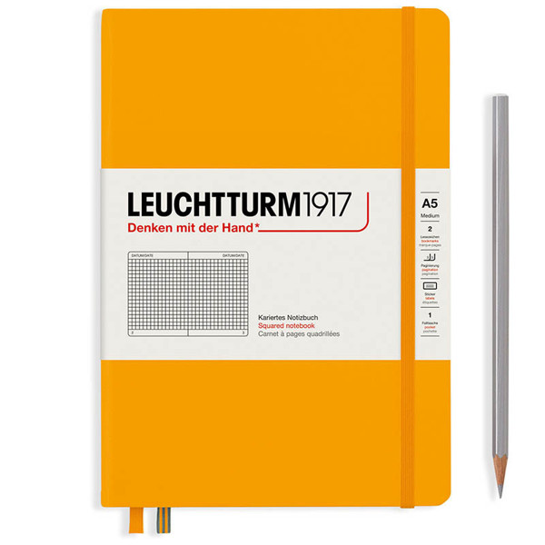 LEUCHTTURM1917 Medium A5 notitieboek Rising Sun geruit
