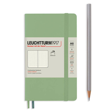 LEUCHTTURM1917 Pocket A6 Softcover notitieboek Sage dotted