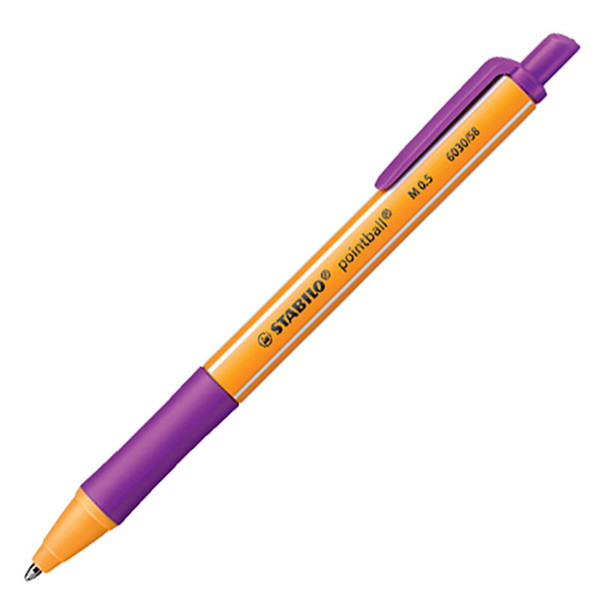 balpen Stabilo pointball 0.5mm paars
