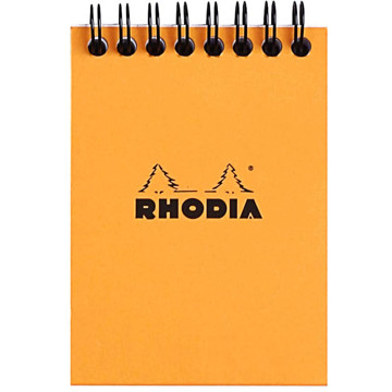 Rhodia notitieblok No. 11 A7 ruit 5mm oranje spiraal