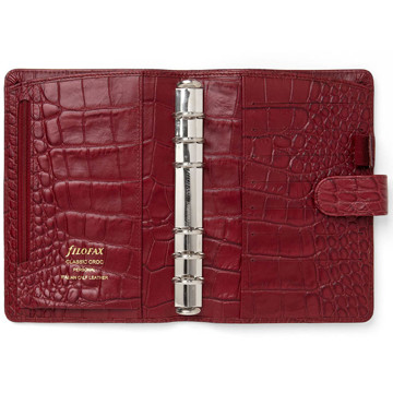 Filofax Personal  Classic Croc Cherry