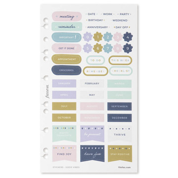 filofax Multi-fit Stickers Good Vibes 6 vel