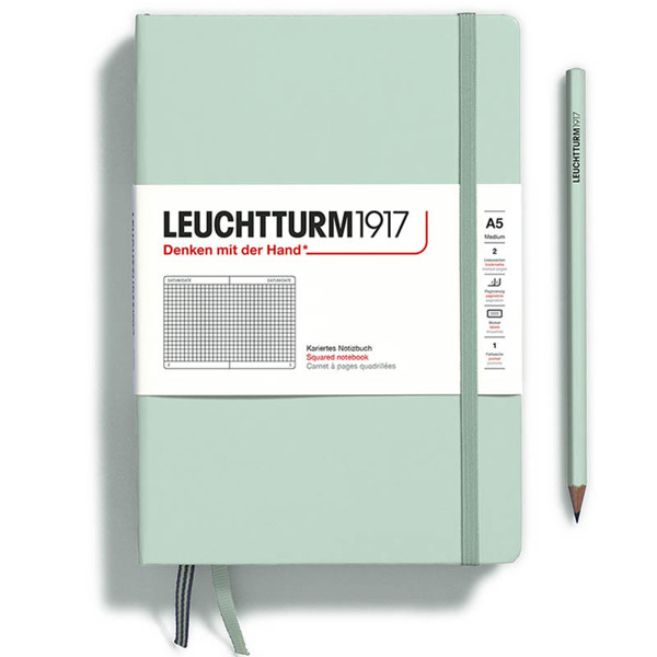 LEUCHTTURM1917 Medium A5 notitieboek Mint Green geruit
