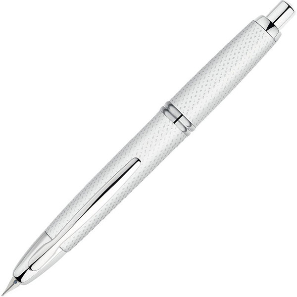 Pilot Capless Graphite Rhodium Trims White vulpen