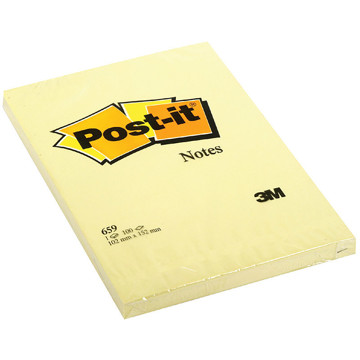 memoblok 3M Post-it 102x152mm 659 geel 