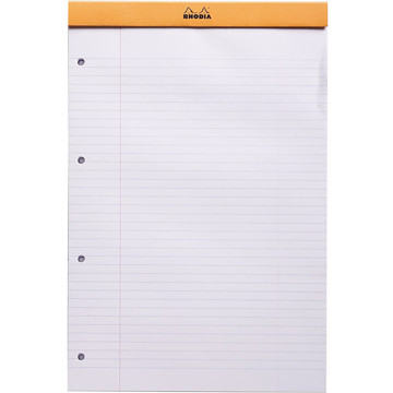 Rhodia notitieblok No.19 A4+ gelijnd  wit papier 4-gaats
