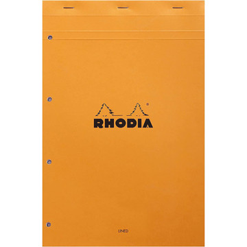 Rhodia notitieblok No.19 A4+ gelijnd  wit papier 4-gaats