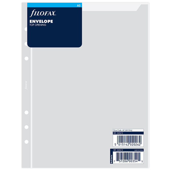 filofax A5 transparante envelop