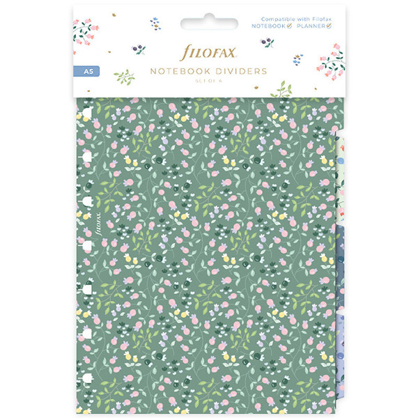Filofax Notebook A5 index 4-tabs Meadow