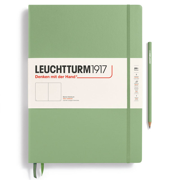 LEUCHTTURM1917 Master Classic A4+ notitieboek Sage blanco