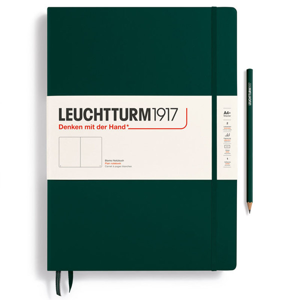 LEUCHTTURM1917 Master Classic A4+ notitieboek Forest Green blanco