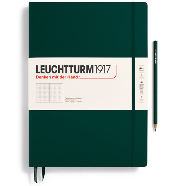 LEUCHTTURM1917 Master Classic A4+ notitieboek Forest Green dotted