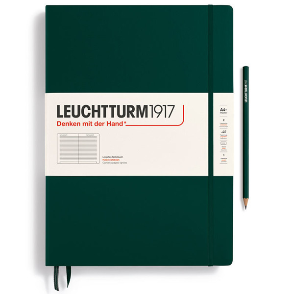 LEUCHTTURM1917 Master Classic A4+ notitieboek Forest Green gelijnd