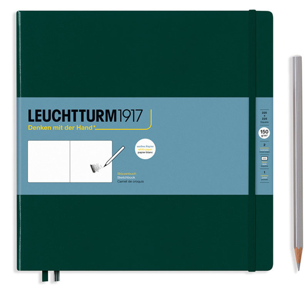 LEUCHTTURM1917 Sketchbook Square 225x225mm Forest Green