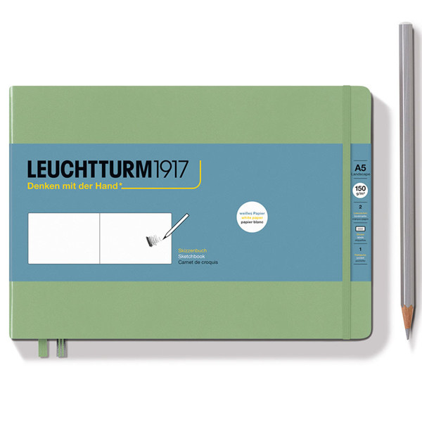 LEUCHTTURM1917 Sketchbook Medium Landscape Sage